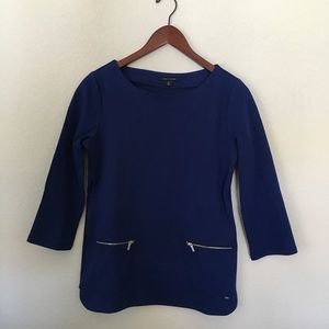Tommy Hilfiger blue 3/4 sleeve top